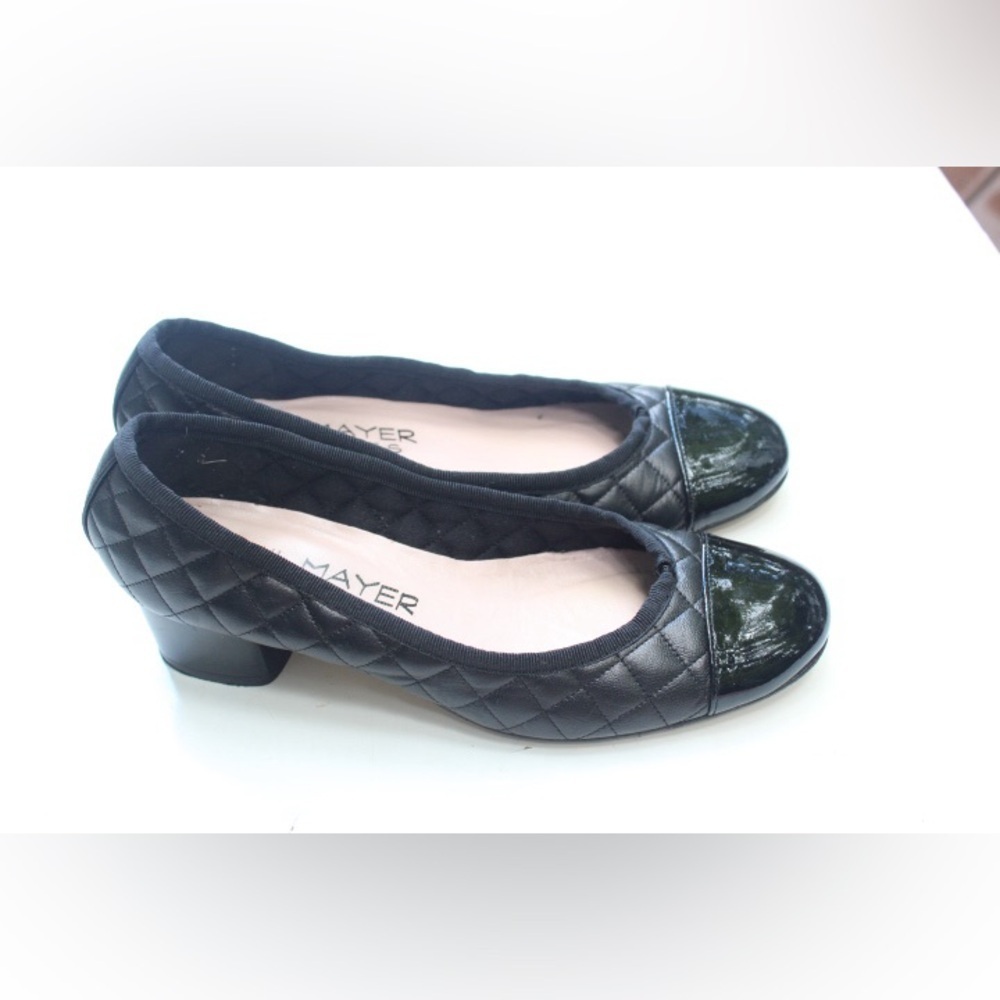 Paul Mayer quilted block low heels